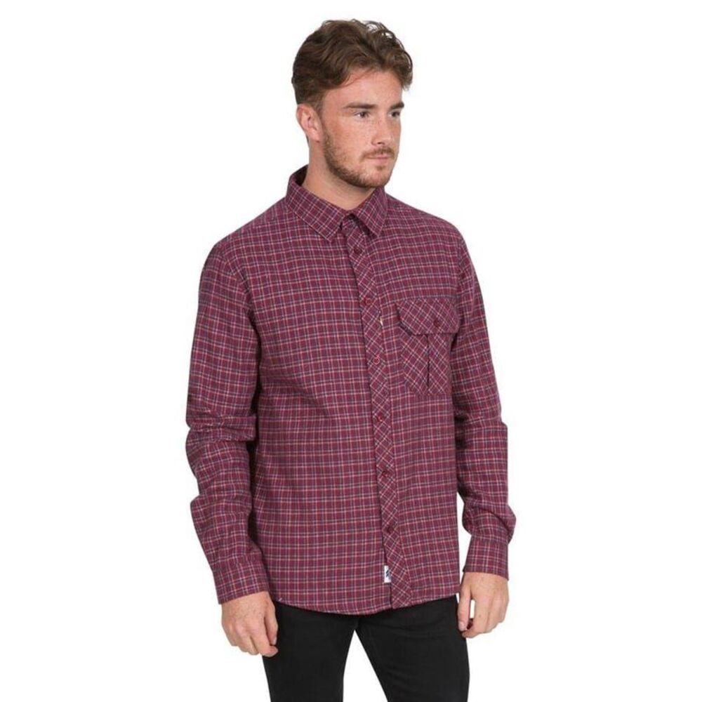 Trespass Mens Snypr Plaid Regular Shirt / Red